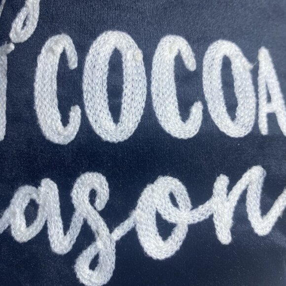 Winter Hot Cocoa Mug Plush Throw Pillow Seasonal Accent Pillow 9.75”x12” - Picture 3 of 8